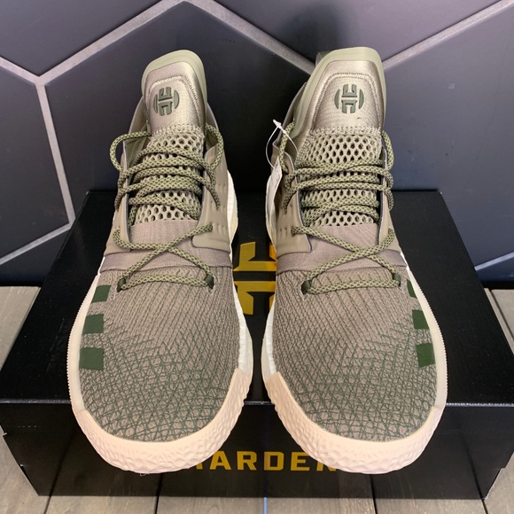Adidas Harden Volume 2 Night Olive Cargo Shoes - Picture 3 of 7